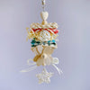 8x24cm Colourful Circus Style Bite Hanging Natural Parrot Birdie Toy for Small Medium Size Parrot Cages Accessories